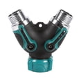 thumbnail image 1 of Divisor de manguera de jardín de alta resistencia, válvula en forma de Y, adaptador de conector de tubería de agua, NPT3/4 ", 2 vías, 1 ud., 1 of 8