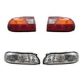 thumbnail image 2 of Brock Replacement Driver and Passenger Side Headlights and Tail Lights with Circuit Board Quarter Mounted 4 Piece Set Compatible with 1997-2003 Malibu & 2004-2005 Malibu Classic, 2 of 9
