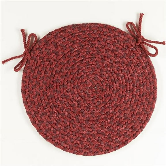 Rhody Rug TR42A015X015 15 in. Twin River Chair Pad, Red & Multi Color