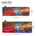 thumbnail image 3 of Large RGB Gaming Mouse Pad Led Glowing Mousepad Non-Slip Rubber Base 13 Light Modes 31.5x11.8 Colorful Light Beams, 3 of 6