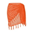 thumbnail image 4 of ASFGIMUJ Women's Variable Tassel Half Skirt Knitted Hollowed Out Sunscreen Shirt Irregular Fart Curtain, 4 of 5