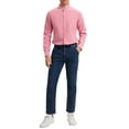 thumbnail image 2 of CAMISA DE NEGOCIO OXFORD DE MANGA LARGA PARA HOMBRES INSPIRE CHIC, CON CUELLO Y AJUSTE REGULAR, ROJO M, 2 of 5