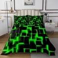thumbnail image 1 of Erosebridal Neon Geometry Coverlet Set King,Stereoscopic Gradient Plaid Bedding Set,Kids Room Decorative,Ultra Soft,3 Pieces, 1 of 5