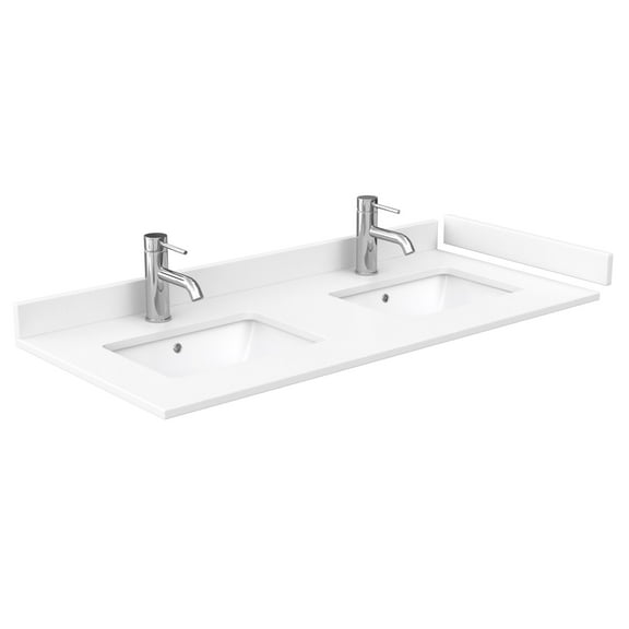 Wyndham Collection Wcfvca148dtopuns 48" Cultured Marble Vanity Top - White Cultured Marble