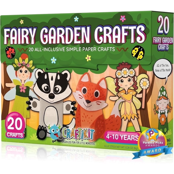 Craftikit Fairy Garden Arts and Crafts Kit for Ages 4 to 10