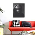 thumbnail image 4 of Sikiie Mystical Masked Figure Monochrome Print Canvas Decorative Hanging Painting, Anti-shrinkage Hanging Frame, Suitable for Home, Office Wall Decorations, 4 of 6