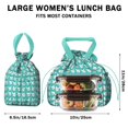 thumbnail image 5 of Esign Of Head Pug Dog Drawstring Lunch Bag Women - Drawstring Lunch Bag Insulated for Work Office - Stain-Resistant Large Lunchbags for Women with Multi-Pockets, 5 of 6
