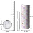 thumbnail image 5 of 20oz Princess Rainbow Castle Pattern Skinny Tumblers Stainless Steel Tumbler with Lid and Straw,Vacuum Insulated Double Wall Travel Tumbler Cups with Cleaning Brush for Coffee,Tea, 5 of 6