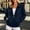 Navy, variant on IUYRTFE Women's Full Zip Jacket with Pockets Turn Down Collar Long Sleeve Winter Casual Outerwear