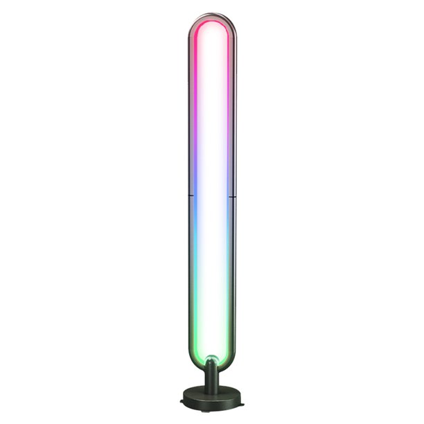 Muyoka Luz de esquina RGB, barra de luz LED para suelo, 2 métodos de Control para sincronización de música, luz ambiental de suelo regulable para sala de estar y dormitorio Muyoka Hogar