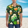 thumbnail image 5 of Uemuo St Patrick's Day10 Printed Regular Fit Short Sleeve Casual Hawaiian Shirt for Men,Aloha shirt,Tropical shirt,Floral print shirt,Vacation Beach shirt-Medium, 5 of 9