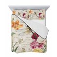 thumbnail image 7 of Quilts Twin-XL Size Bedding Set, Vintage Spring Floral Lightweight Quilted Comforter, Dragonfly Elegant Pastoral Flowers Reversible Bedspread Coverlet with Pillow Covers for All Season, 68" x 98", 7 of 7