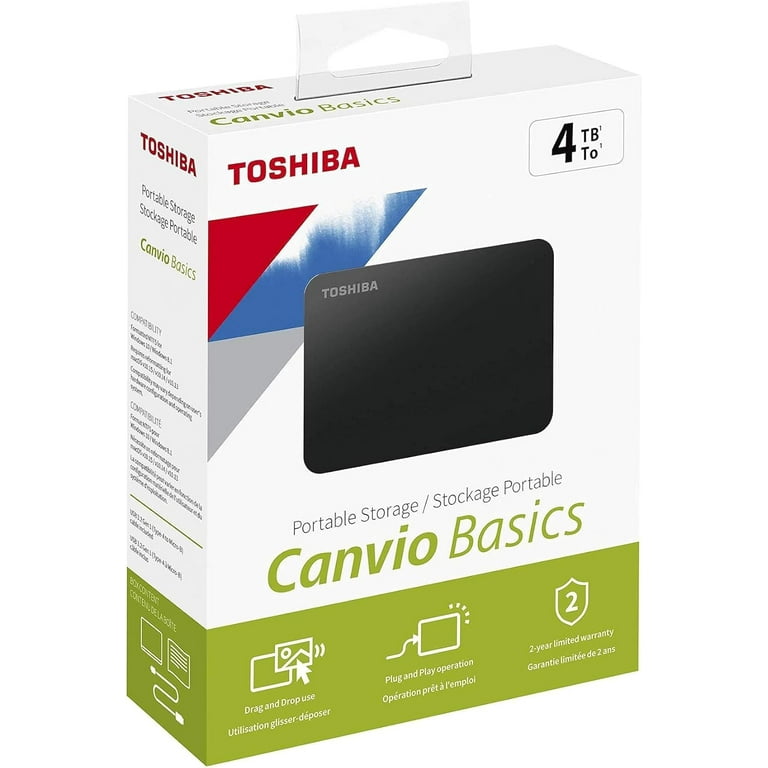 Toshiba 4TB Canvio Ready Portable Hard Drive USB 3.2 Black
