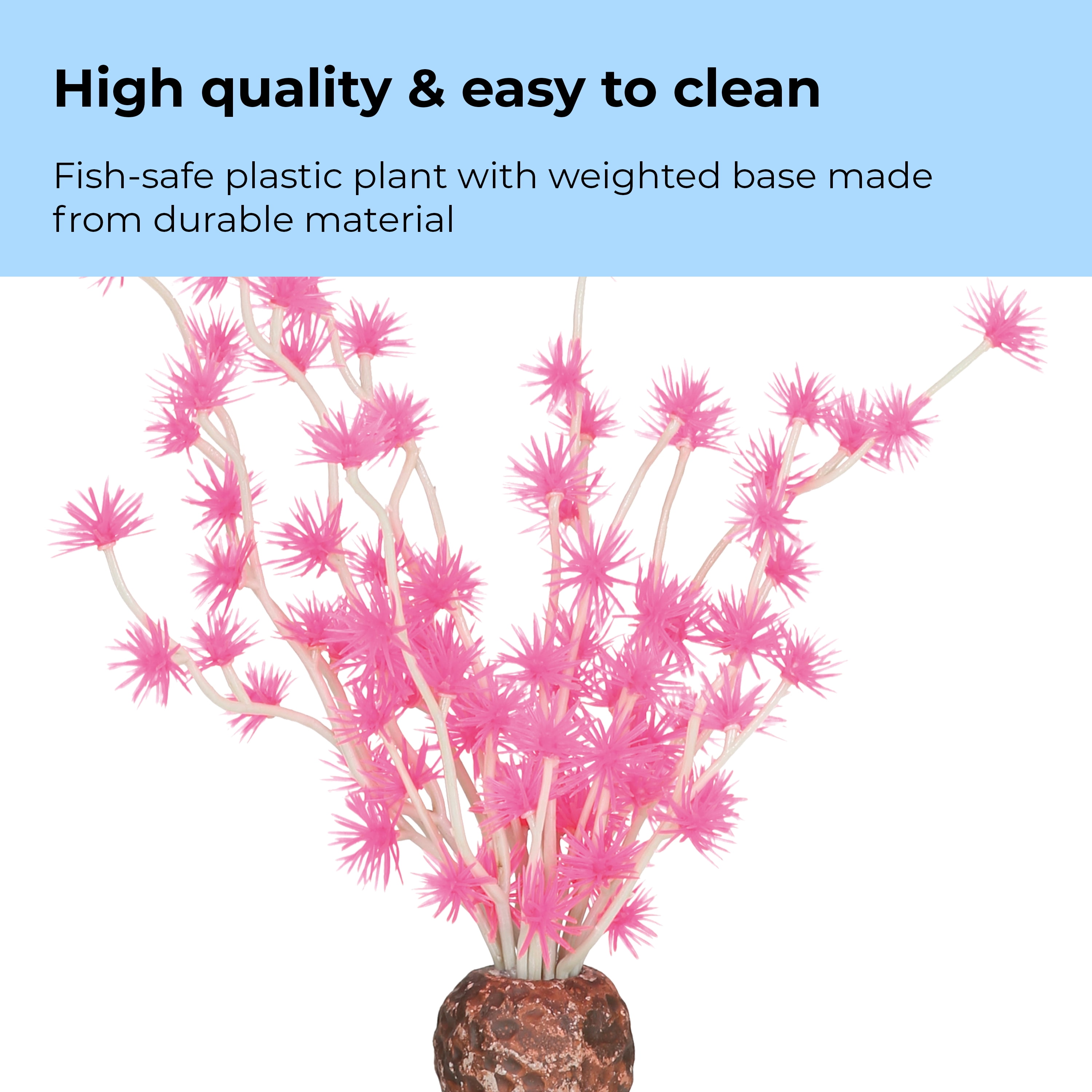 biOrb Aquarium Plant Bonsai Ball - Plastic, Small, Pink Aquarium Plant Decoration