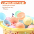 thumbnail image 6 of 6 Pcs Plastic Easter Baskets Set with 36 Easter Eggs & Grass Refill - All-in-One Easter Egg Hunt Supplies for Kids Party, 6 of 7