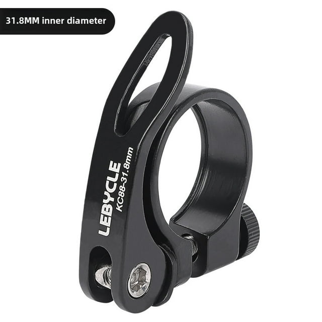 Lightweight 31.8mm Quick-Release Seat Post Clamp for Mountain/Road Bikes - Secure Locking System, Durable Material, Easy Installation & Storage - Black Bicycle Seatpost Fixing Accessory