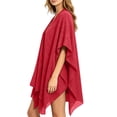thumbnail image 6 of Women Kimono Cardigans Casual Poncho Shawl Wrap Cape Beach Cover up Open Front Resort Wear 2026, 6 of 9