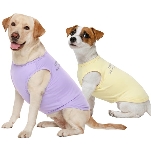 IDOMIK 2Pack Stretchy Dog Shirts Soft and Cool T-Shirts