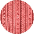 thumbnail image 1 of Ahgly Company Machine Washable Indoor Round Oriental Red Modern Area Rugs, 5' Round, 1 of 1