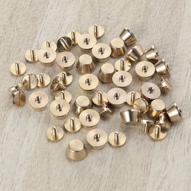 OUNONA Purse Hardware for Bag Making 30Pcs Metal Studs Rivets with Screw Base 1.00X0.80X0.60in