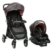 Angle View: Monbebe Bolt Travel System Stroller and Infant Car Seat - Pink Boho