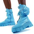 thumbnail image 3 of Bottines de Combat pour Femmes, Plateforme Épaisse, Lacets, Fermeture Éclair, Chaussures de Cycliste, 3 of 4