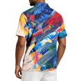 thumbnail image 6 of Men's Tie Dye Polo Shirts Short Sleeve Henley Button T Shirts Summer Vacation Causal Tees, M, 6 of 6