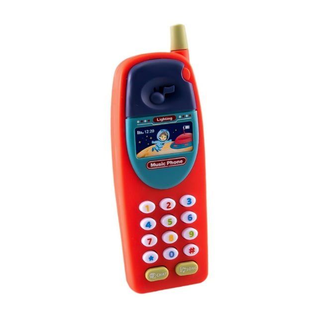 Juguete musical con sonidos para bebés, juguete interactivo para teléfono, juguete de aprendizaje, juguete sensorial para bebés. Rojo