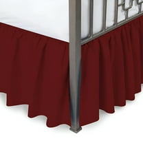 AUQ 100% Egyptian Cotton 800 Thread Count Hotel Quality Dust Ruffle Bed Skirt, 15" Inch Drop Length Ruffle Bed Skirt, King Size (78" X 80") Inch, Burgundy Solid