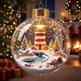 thumbnail image 6 of CaiYueKe Light Up Christmas Ornament Ball with Mini Holiday Scene, Glowing Tree Hanging Decoration with Warm Lights, Festive Story Scene Pendant for Christmas Tree Window Mantel, 6 of 8