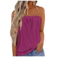thumbnail image 2 of Womens Strapless Bandeau Tank Top Casual Summer Sleeveless Tube Top Plus Size Going Out Top Sexy Camisole Top Cute Y2K Shirt, Limited Time Offer, Under 10 Dollars, 2 of 5