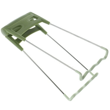 Dishes Non-Slip Clip Hot Plate Retriever Tongs Kitchen Utensils Camping Cookware Stainless Steel Silicone Tongue Rack Man