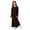 Brown, variant on Muslim Dress for Girls Islami𝐜 Prayer Abaya Long Sleeve Chiffon Kaftan Robe Maxi Dresses Kids Ramadan 𝐃ubai Outfit