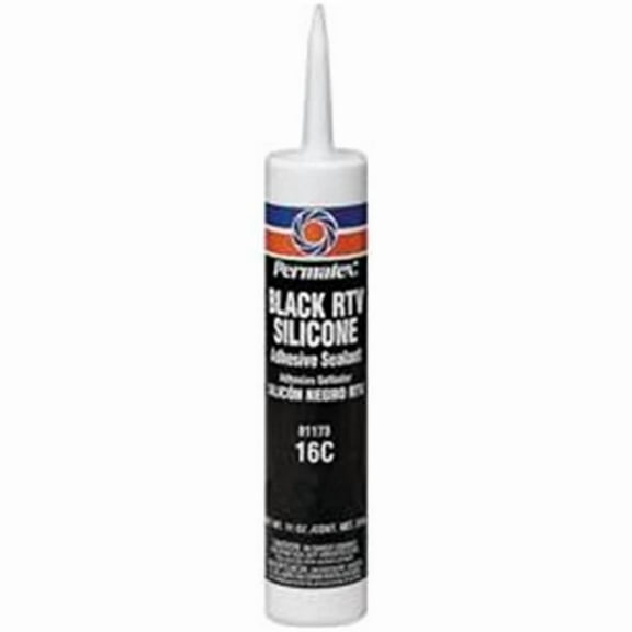 PERMTX-LOCKT 81173 Black Silicone Adhesive Sealant - 12.9 Oz.