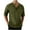 2 Army Green, variant on Bazeneo Tshirt Men Summer 3/4 Sleeve T Shirts Grandad Collar Lightweight Beach T-Shirts Plain Colour Button Down Tee Shirt Smart Casual Mens Lounge Tops Hawaiian Vacation Clothes