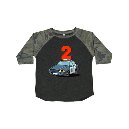 

Inktastic 2nd Birthday Police Car Gift Toddler Boy or Toddler Girl T-Shirt