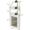 thumbnail image 2 of 61-pulgada industrial de altura freestanding de esquina bar gabinete para liquor con adjustable estantes, mesh door, y glass holder para kitchen, 2 of 7