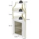 thumbnail image 2 of 61-pulgada industrial de altura freestanding de esquina bar gabinete para liquor con adjustable estantes mesh door y glass holder para kitchen, 2 of 7