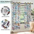 thumbnail image 3 of Yayeee Window Curtains Set of 2 for Living Room Light Filtering 63"x52", Doodle Pattern, 3 of 7