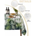 thumbnail image 2 of Summer Tropical Leaves Table Cloth, Green Botanical Palm Trees Waterproof Tablecloth for Square Tables, Reusable Washable Fabric Table Cover for Restaurant Kitchen Dining Tables 60"x60", 2 of 6