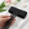 thumbnail image 3 of AK-Trading Floral Lace Ribbon 1 Inch x 10 Yards for Crafts and Decoration- Black, 3 of 11