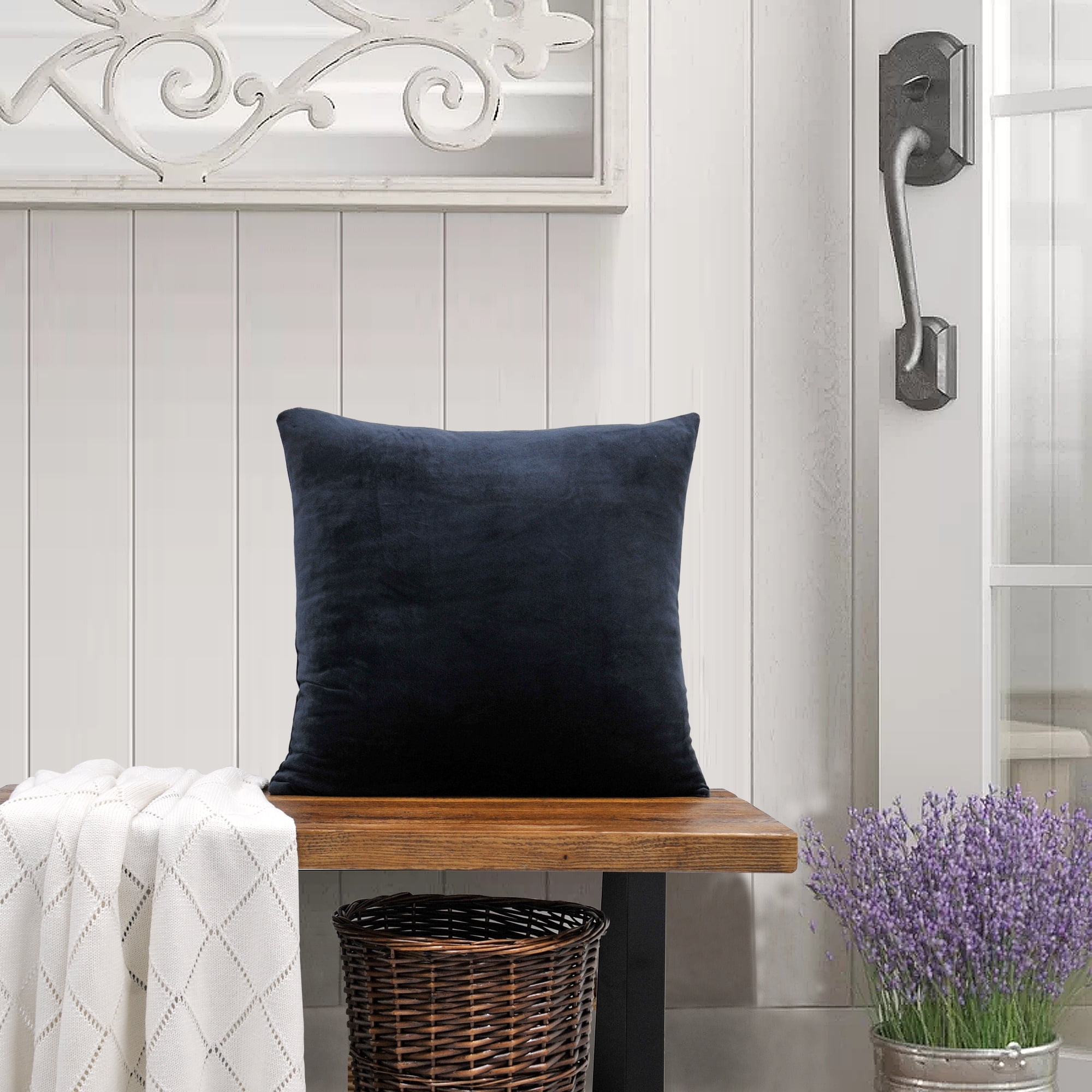 Home Soft Things Supersoft 20-inch Throw Pillow Covers (Set of 4) Black Polyester