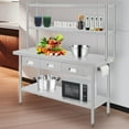 thumbnail image 2 of Roromall Stainless Steel Table with Overshelves and 3 Drawers, NSF Work Table Shelf Drawers, Metal Table Prep Table for Home Kitchen Restaurant Garage Warehouse, 2 of 6
