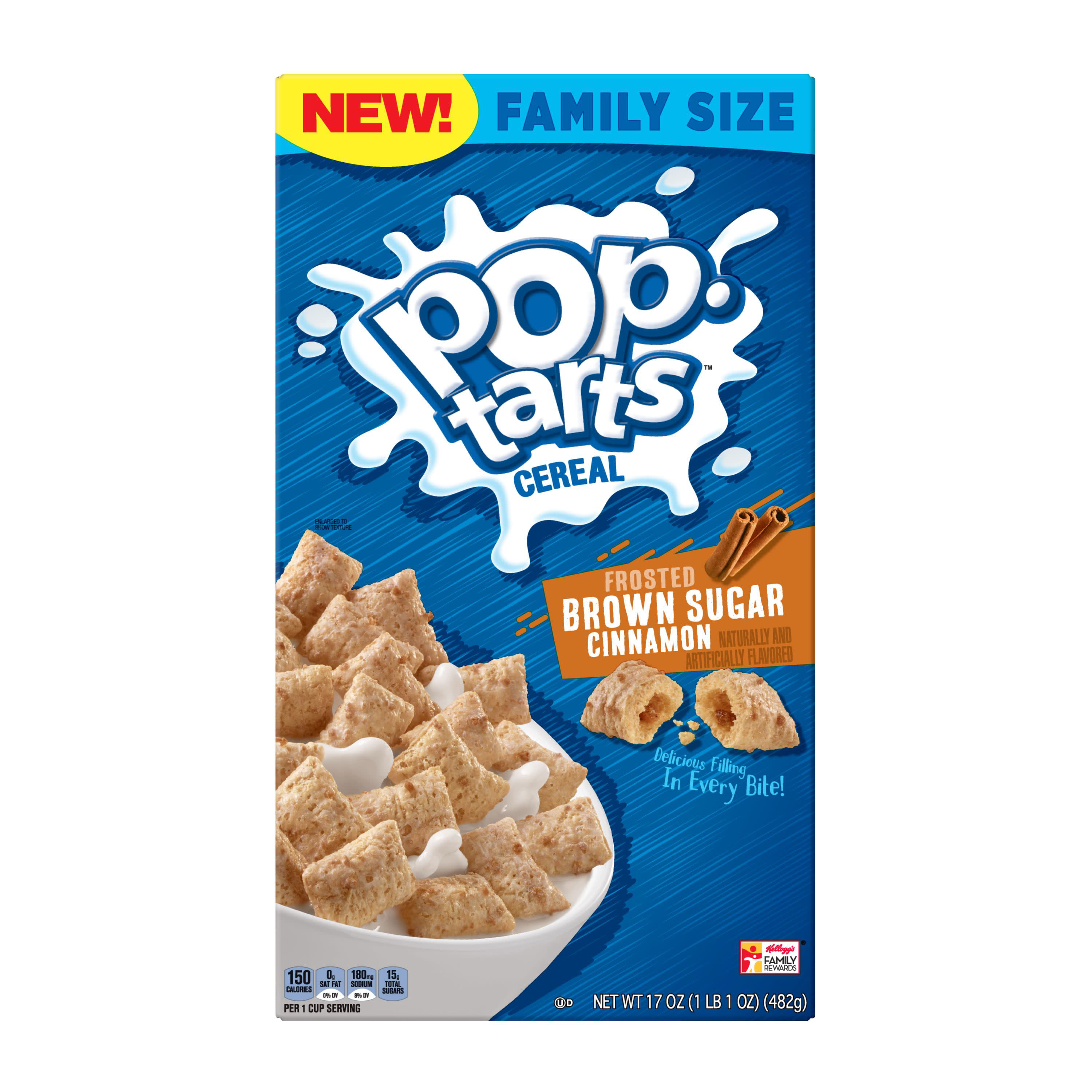 Pack) Pop-Tarts Frosted Brown Sugar Cinnamon Cereal 17 oz Walmart.com