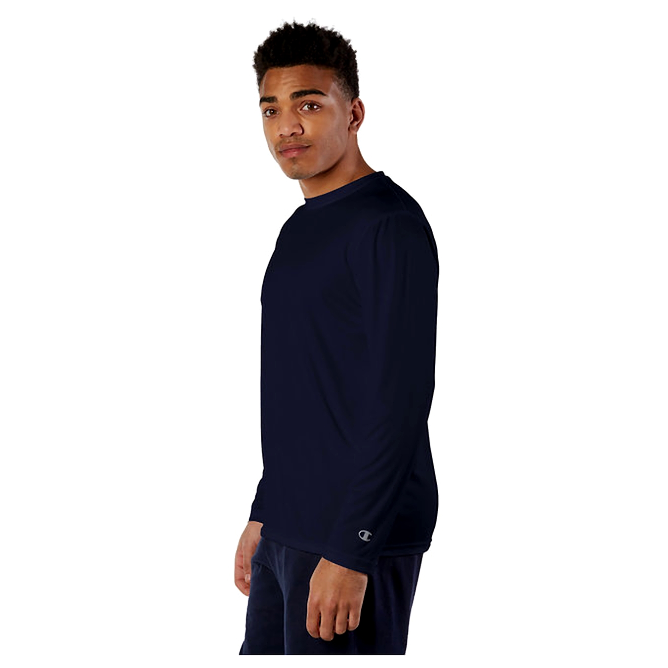CW26 Hanes Adult Champion Long Sleeve Dry Performance T-Shirt Navy S