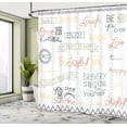 thumbnail image 4 of Ambesonne Adventure Shower Curtain, Happy Pattern of Words, 69"Wx75"L, Cadet Blue, 4 of 4