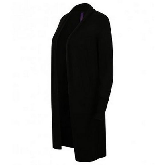 Henbury Womens Long Line Open Cardigan