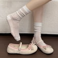 thumbnail image 7 of oqasdz Casual Shoes for Women Two Tone Bow Knot Slip On Buckle Snap Ballet Shoes Fashion Comfortable Everyday Loafers for Daily Wear Summer Outdoor, 7 of 7