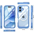 thumbnail image 5 of Magnetic Case for iPhone 17 with Built-in Screen Protector, Shockproof Phone Cover with Camera Protector, Compatible with MagSafe, Full Body Phone Case, 5 of 5