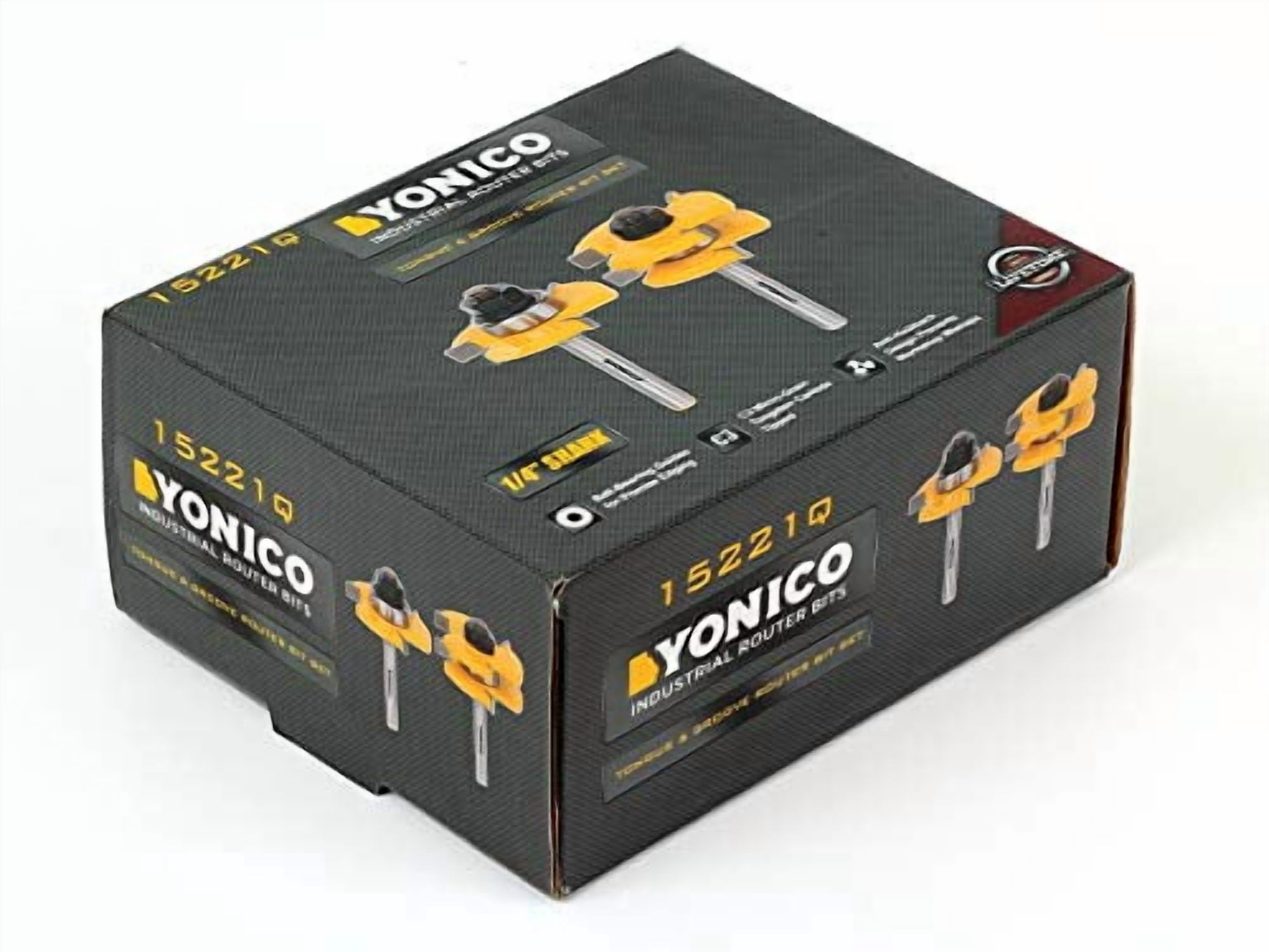 Tongue & Groove Router Bit Set - 3/4" Stock - 1/4" Shank - Yonico 15221q